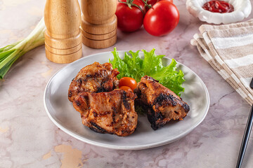 Hot Grilled chicken thigh barbecues