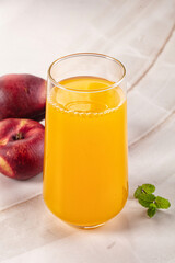 Vitamin beverage - peach juice glass
