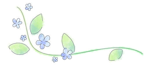 季節に関係なく使える水彩の花青