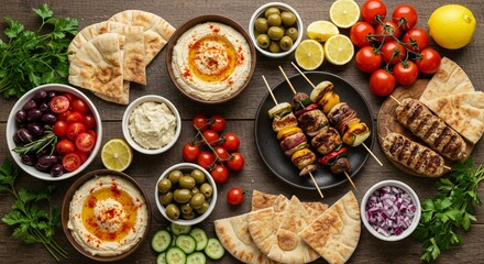Mediterranean food display
