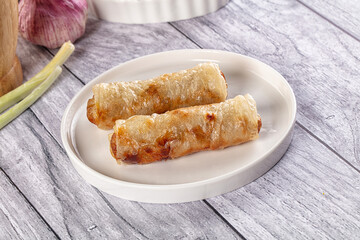 Vietnamese traditional nem roll with meat