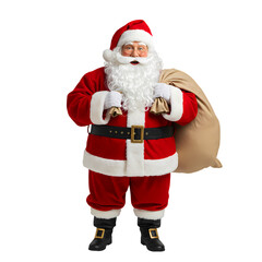 Santa Claus A Festive Christmas Icon isolated on transparent background