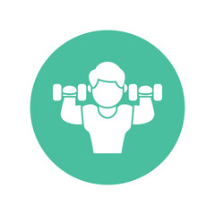 Jumping exercise Vector Icon which can easily modify or edit