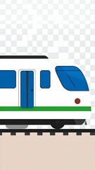 Naklejka premium Modern Train on Tracks.