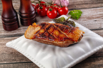 Roasted duck breast fillet meat