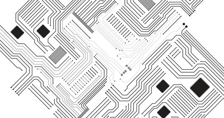Circuit board technology information pattern concept background. Circuit board background. Technological concept design, light background, space for text, copy space.