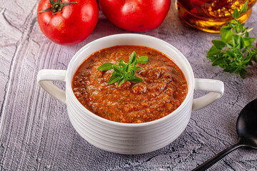Gazpacho - cold Spanish tomato soup