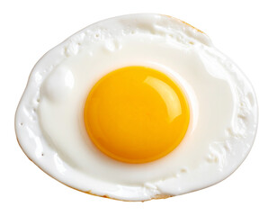Freshly Cooked Sunny Side Up Egg Isolated on White Background