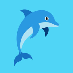 dolphin in blue water