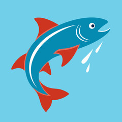Naklejka premium vector illustration of a fish