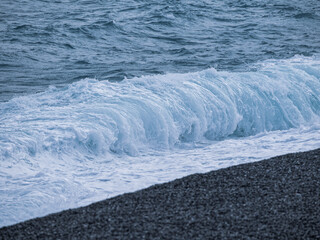 Beautiful sea waves on the beach