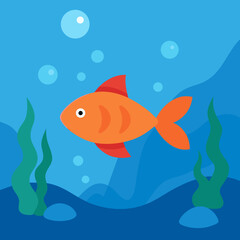 Naklejka premium fish in the water