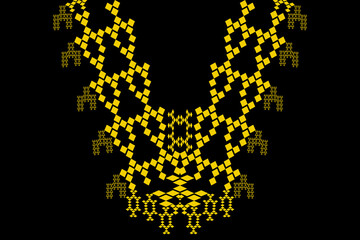 Fine art lace collar on black background,modern neckline