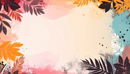 Vibrant autumn leaves background nature scene digital art colorful environment abstract viewpoint seasonal aesthetic for creative projects