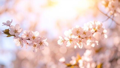 Fototapeta premium Blossoming spring branches in soft light