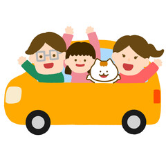 家族（ペット）でドライブ