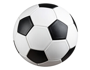 Fototapeta premium Classic Black and White Soccer Ball Isolated on White Background