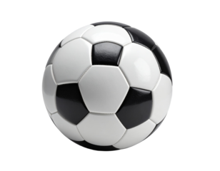 Isolated Black and White Soccer Ball on Clean Background