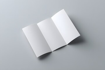 Creating a mockup photo of a tri-fold brochure on neutral background