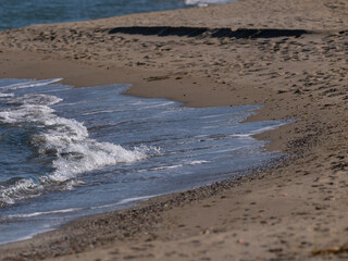 Beautiful sea waves on the beach