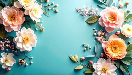 Floral arrangement display studio setting photography colorful background overhead perspective aesthetic beauty