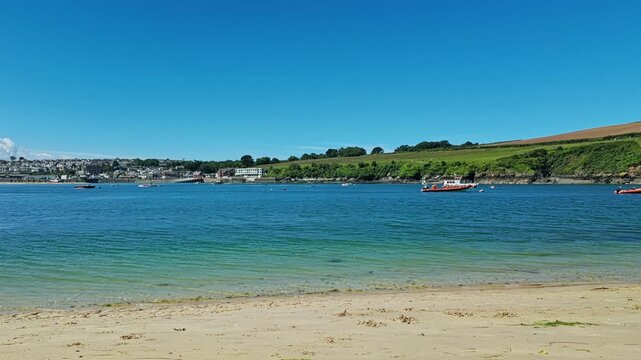 View from Daymer bay towards Padstow, Cornwall, UK