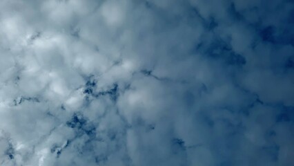 Dramatic blue sky with clouds like stormy sky