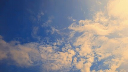 Dramatic blue sky with clouds for background
