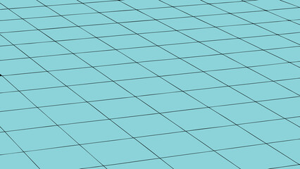 Abstract turquoise tiled surface perspective geometric background graphic art illustration design