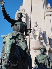 The Monument to Miguel de Cervantes is a public artwork in Madrid, Spain on the Plaza de España. It depicts Don Quixote and Sancho Panza.