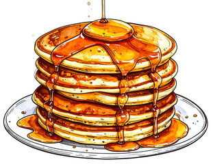 Delicious Pancakes Illustration