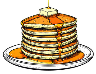Delicious Pancake Illustration