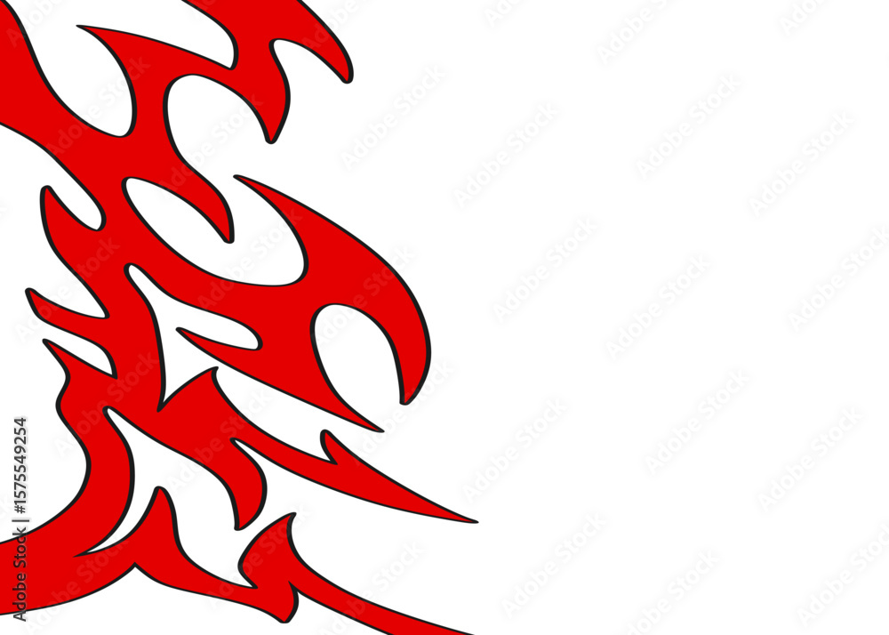 Poster simple background with flame pattern and with some copy space area