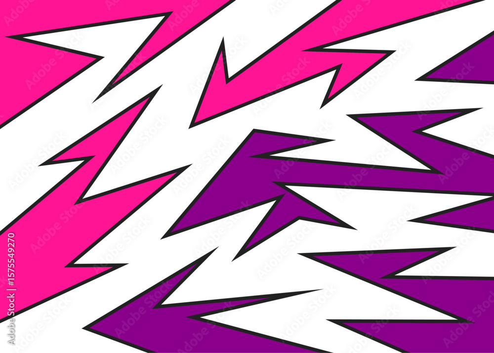 Poster abstract background with various sharp, zigzag and arrow pattern