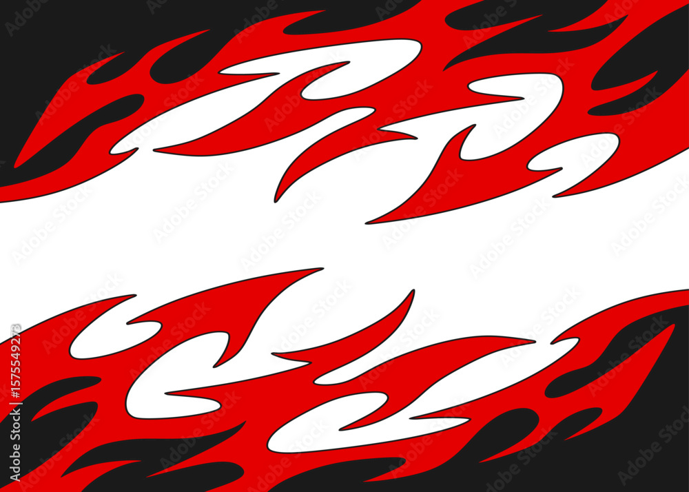 Poster simple background with flame pattern and with some copy space area