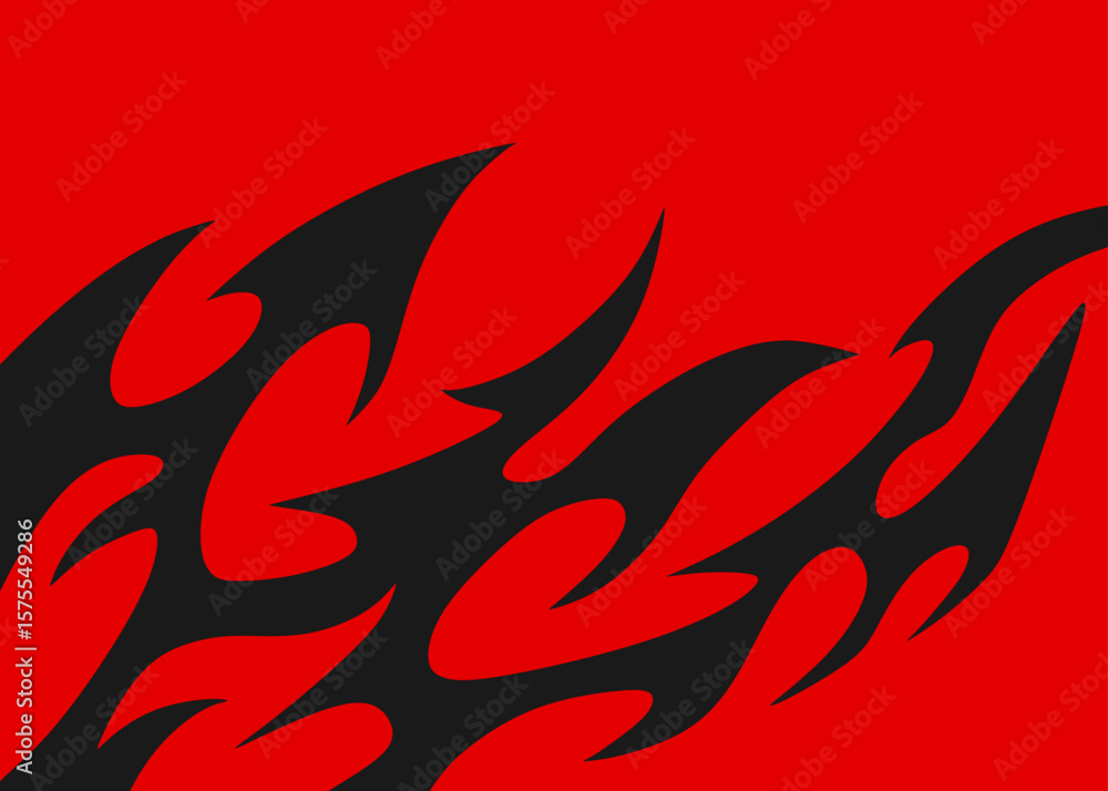Poster simple background with flame pattern and with some copy space area
