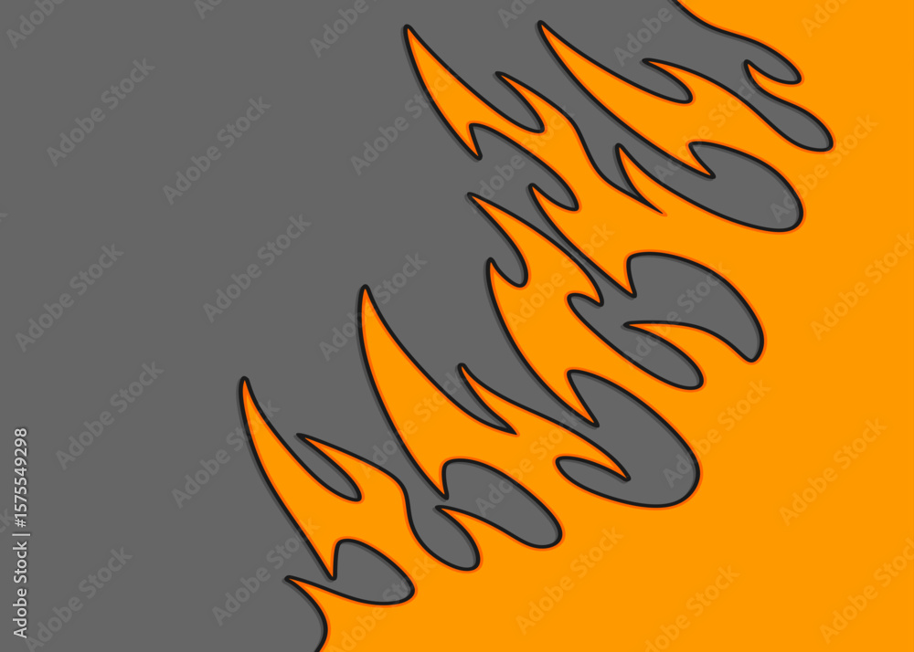 Poster simple background with flame pattern and with some copy space area