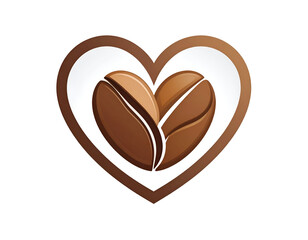 Coffee Bean Heart Illustration