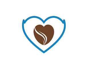 Coffee Bean Heart Illustration