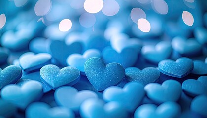 Blue hearts background
