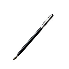 Black fountain pen, metallic trim