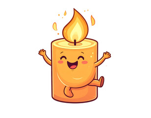 Joyful Candle Illustration