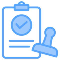 Permit Blue Icon