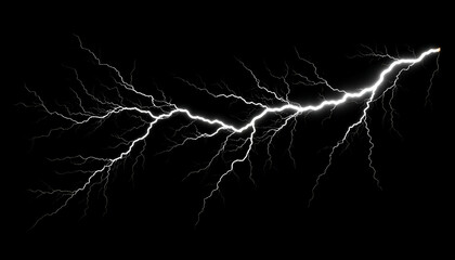 White Lightning Bolt with Night Sky.