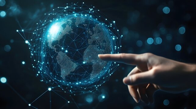 Pointing at a digital global interface