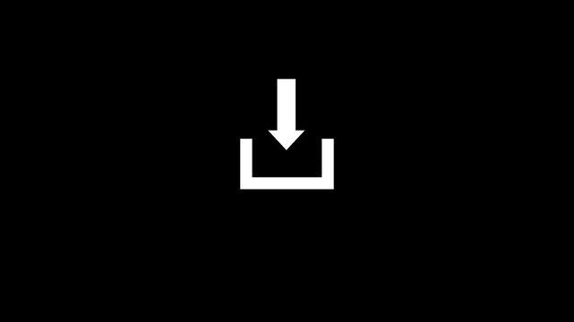 Direction Arrow Symbol. Animation downloading arrow. Loading and processing animation.