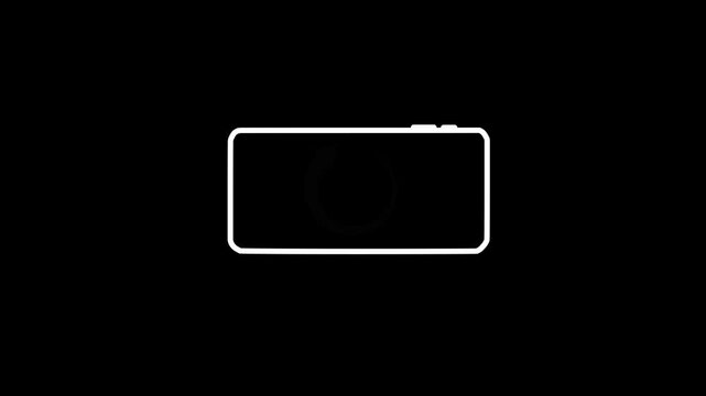 Device rotation symbol on transparent background.Mobile phone rotation icon.