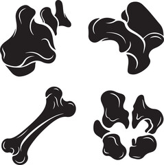 Bone Fragment Silhouette Set