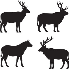 Silent Deer Silhouette Collection