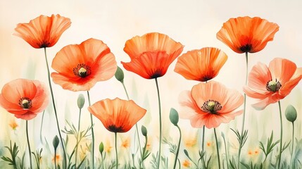 Obraz premium Beautiful Romantic Meadow Filled with Colorful Wildflowers Perfect for Family Greeting Cards Design